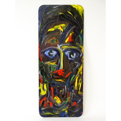 1854 - Chieftan Solo, 21st century, Oil on repurposed steel, Soul Hunter - Diversion no. 3, An abstract com... 