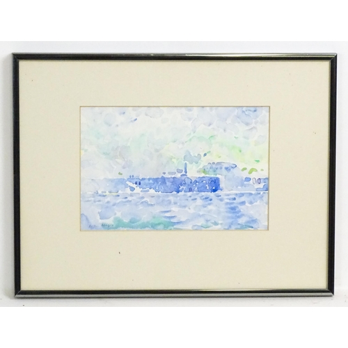 1887 - Colin Hayes (1919-2003), Watercolour, Agia Apostol, Evia, Greece. Signed lower left and ascribed ver... 