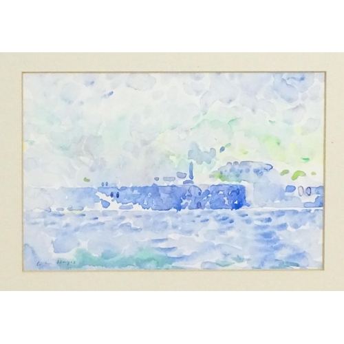 1887 - Colin Hayes (1919-2003), Watercolour, Agia Apostol, Evia, Greece. Signed lower left and ascribed ver... 