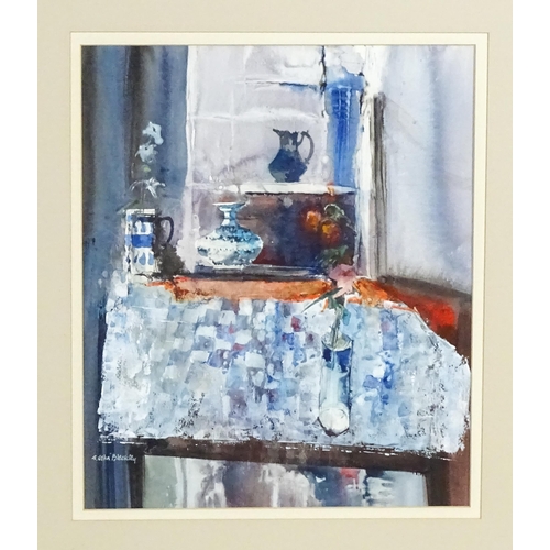 1894 - John Blockley (1921-2002), Watercolour, Studio Still Life, A still life study with jugs and vases. S... 