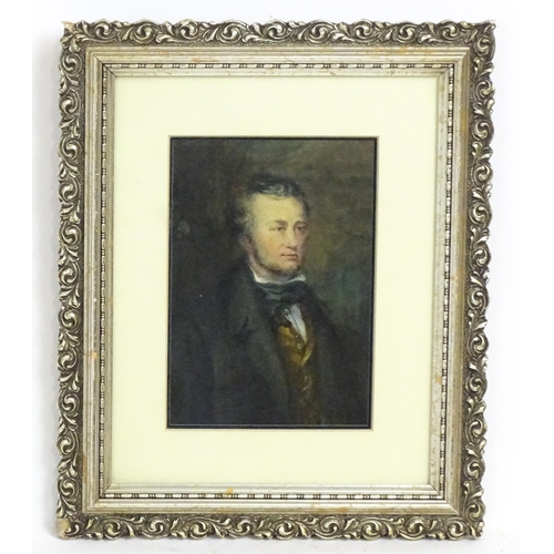 1902 - 19th century, Scottish School, Watercolour, A portrait of Scottish poet William Motherwell. Ascribed... 