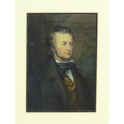 1902 - 19th century, Scottish School, Watercolour, A portrait of Scottish poet William Motherwell. Ascribed... 