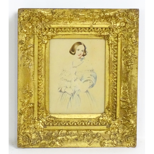 1903 - 19th century, Watercolour, A portrait of Jenny Lind, the Swedish Nightingale. Possibly by Richard Ja... 