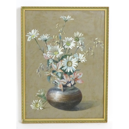 1915 - Early 20th century, Watercolour and gouache, A still life study with flowers and foliage in a vase. ... 