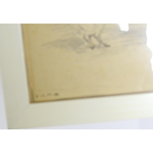 1949 - Late 19th century, Pen & ink, A study of pecking chickens. Signed with initials and dated (18)99. Ap... 