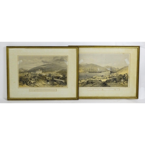 1959 - After William Simpson, 19th century, Lithographs, Two studies from the series The Seat of War in the... 