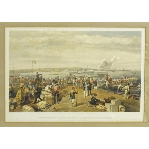 1960 - Edmund Walker, after William Simpson, 19th century, Lithograph, Disembarkation of the expedition to ... 