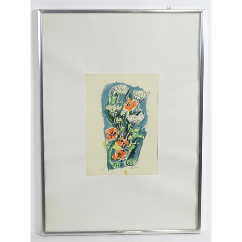 1972 - After Enrico Paulucci (1901-1999), Italian School, Limited edition lithograph, A study of wild flowe... 