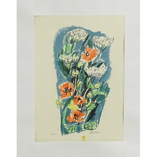 1972 - After Enrico Paulucci (1901-1999), Italian School, Limited edition lithograph, A study of wild flowe... 