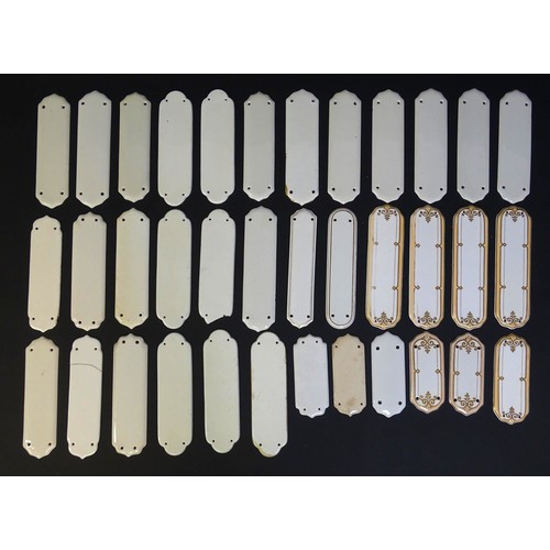 1357 - A quantity of 19thC Chatsworth House ceramic finger plates. Various patterns and sizes. Majority wit... 