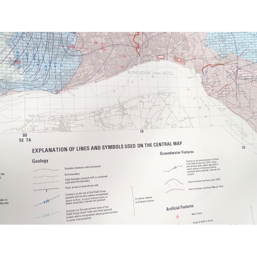 17 - A quantity of 20thC 1:50km Hydrogeological maps, areas including Chilterns and Downs, Hampshire, Sou... 