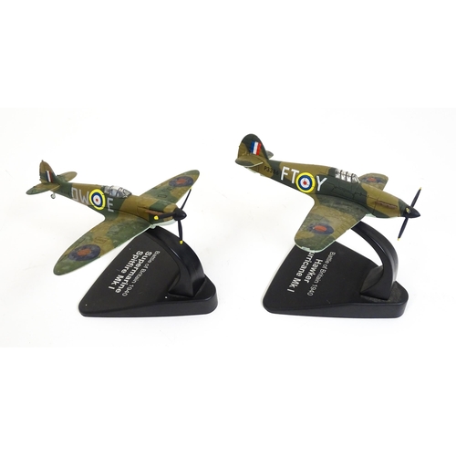 84 - Toys: A quantity of die cast scale model planes comprising three Corgi Toys examples from the Aviati... 