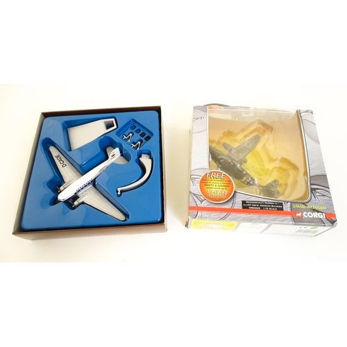 84 - Toys: A quantity of die cast scale model planes comprising three Corgi Toys examples from the Aviati... 