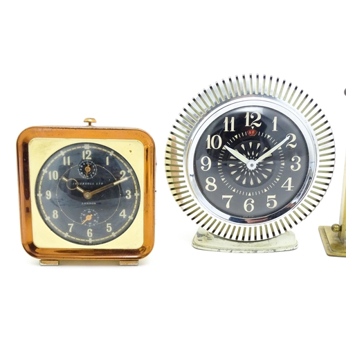 125 - Five assorted vintage retro clocks to include one by Ingersoll Ltd., Big Ben Repeater by Westclox, B... 