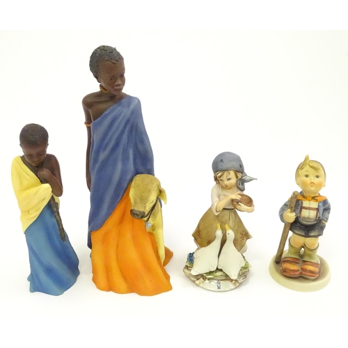 126 - Four assorted figures comprising of two Soul Journey African figures Chiumbo 'Little Creation' and K... 