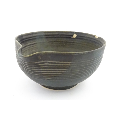 342 - Five studio pottery items by Deborah Hopson Wolpe, comprising ewer, bowl, and three beakers each wit... 