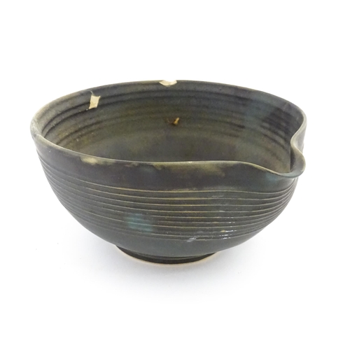 342 - Five studio pottery items by Deborah Hopson Wolpe, comprising ewer, bowl, and three beakers each wit... 