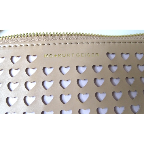 360 - A Kurt Geiger bag with heart detail and an L. K. Bennett purse with bow detail. Largest approx. 9 1/... 