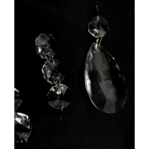 383 - A quantity of acrylic lustre drops. Largest drop approx. 2