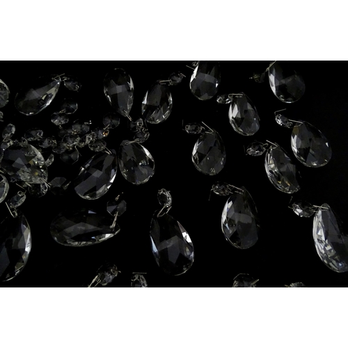 383 - A quantity of acrylic lustre drops. Largest drop approx. 2