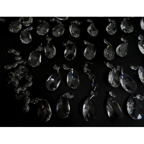 383 - A quantity of acrylic lustre drops. Largest drop approx. 2