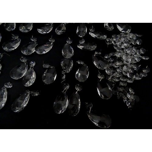 383 - A quantity of acrylic lustre drops. Largest drop approx. 2