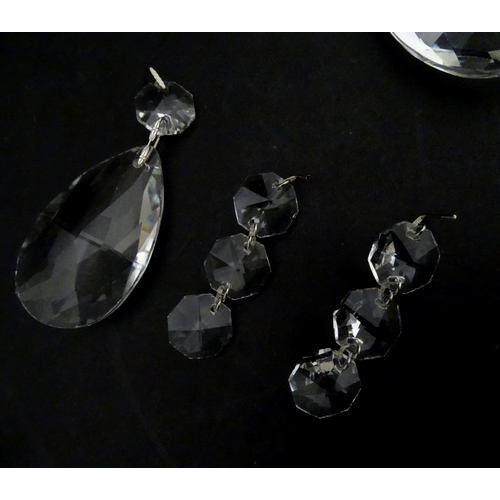 383 - A quantity of acrylic lustre drops. Largest drop approx. 2