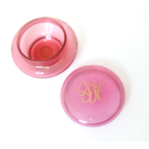 415 - Assorted glassware to include a Murano pot and cover, a glass Goebel model of a dog and two drinking... 