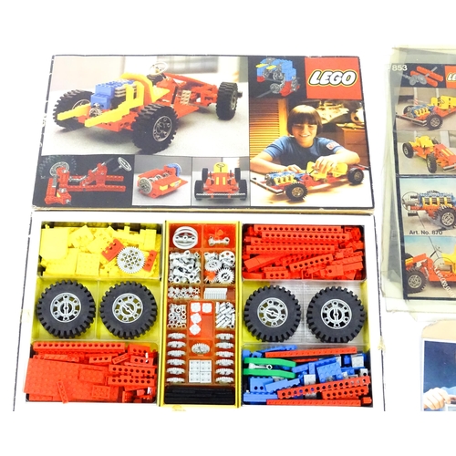 631 - Toys: A quantity of Lego to include Technical Set 853, Technic 8700, 7864 and 870. Boxed. Largest bo... 