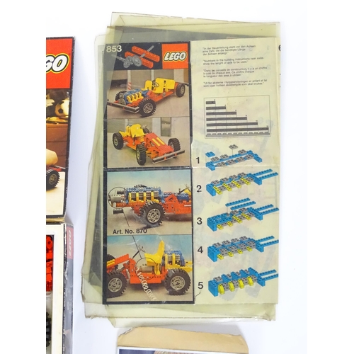 631 - Toys: A quantity of Lego to include Technical Set 853, Technic 8700, 7864 and 870. Boxed. Largest bo... 