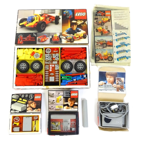 631 - Toys: A quantity of Lego to include Technical Set 853, Technic 8700, 7864 and 870. Boxed. Largest bo... 