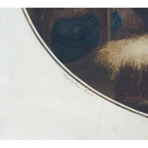 634 - F. Soiron, after George Morland, Engraving, St James Park, titled under. Approx. 14 1/2