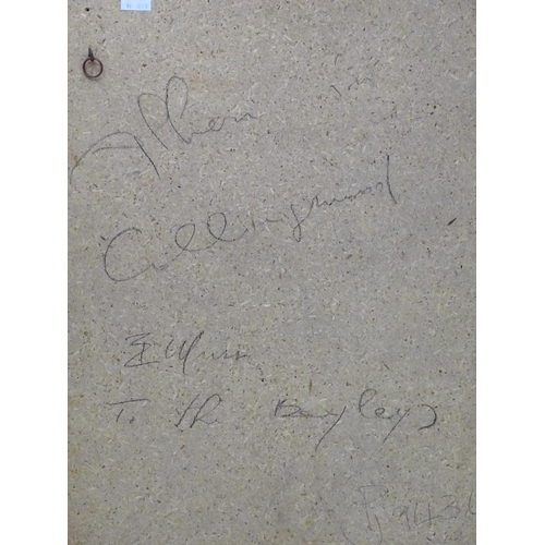 642 - A 20th century mixed media study of three trees. Signed E. Mussi, dated '78 and titled Durham lower ... 