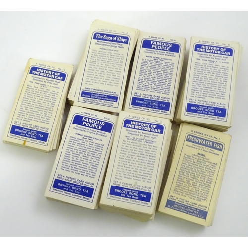724 - A quantity of assorted tea picture cards to include examples from the Brooke Bond series Famous Peop... 