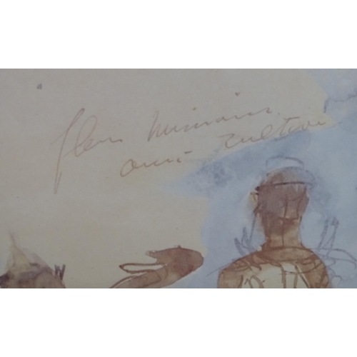 797 - A 20thC print after Auguste Rodin titled Five Studies of Cambodian Dancers. Approx. 23 1/4