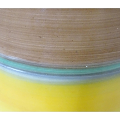 805 - A Shelley vase of tapering form with stripe detail. Marked under. Approx. 9 1/4