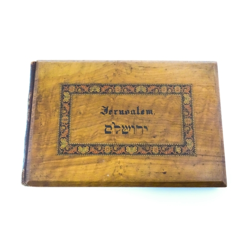 809 - A quantity of assorted items to include a souvenir album of Jerusalem with Flowers of the Holy Land ... 