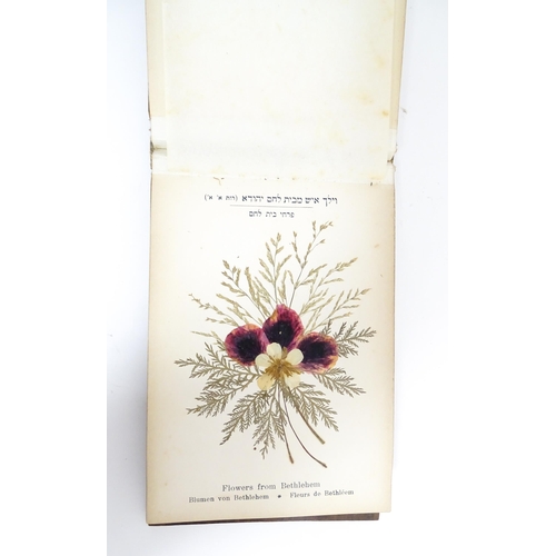 809 - A quantity of assorted items to include a souvenir album of Jerusalem with Flowers of the Holy Land ... 