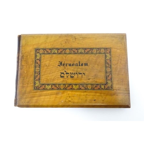 809 - A quantity of assorted items to include a souvenir album of Jerusalem with Flowers of the Holy Land ... 