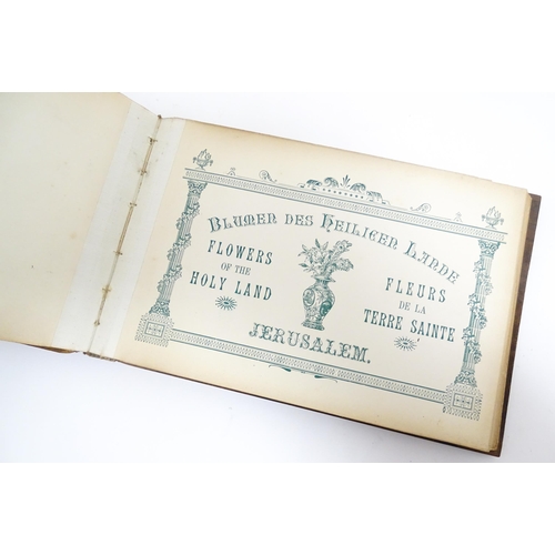 809 - A quantity of assorted items to include a souvenir album of Jerusalem with Flowers of the Holy Land ... 