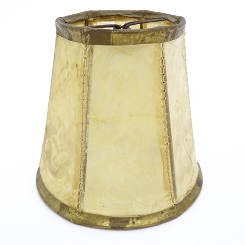 813 - Four small vellum style light shades. Approx. 4