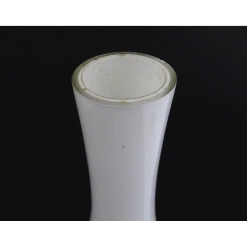 815 - A Danish glass bottle vase. Together with a bowl with flared rim. Vase approx. 16 3/4