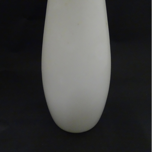 815 - A Danish glass bottle vase. Together with a bowl with flared rim. Vase approx. 16 3/4