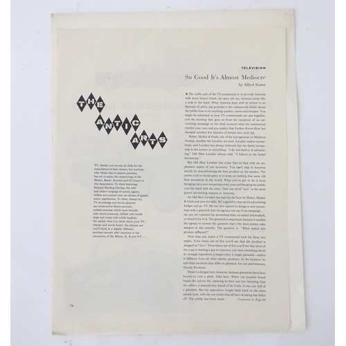 816 - A 20thC magazine advertisement for the Ford Thunderbird motorcar. Approx 13 3/4