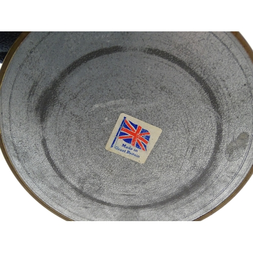 836 - A brass oil lamp with column detail and spherical shade. Approx. 28 1/2