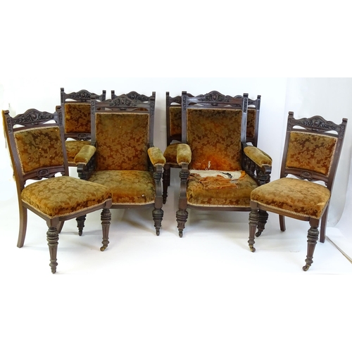 882 - WITHDRAWN FROM AUCTION - Apologies for any inconvenience. A salon suite / parlour suite of eight lat... 