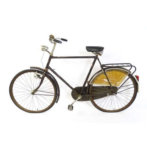 891 - Cycling interest : a mid 20thC Dutch bicycle / bike , marked 'HVB Origineel Merkrywiel' , the frame ... 