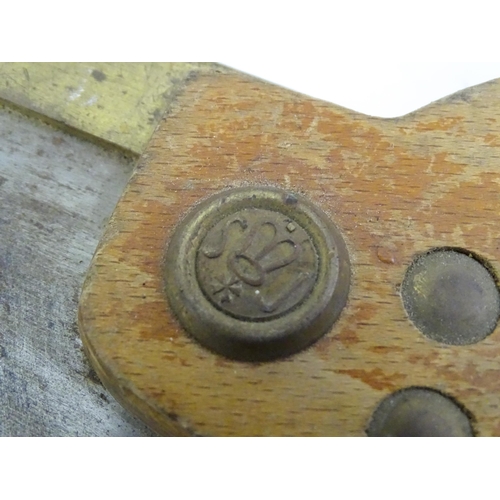 302 - A quantity of mid to late 20thC hand tools , to include saws, drills, planes, vice, socket set, rule... 