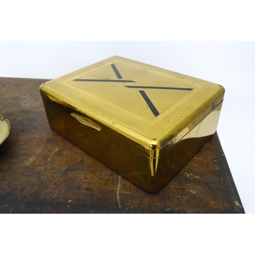 311 - A quantity of miscellaneous items contained within a wooden box to include a paperweight, a codd bot... 