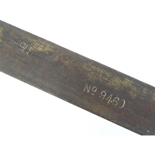 321 - An early 20thC architect's expanding rule stamped 'Smith Day & Co 1919', together with a mahogany ru... 